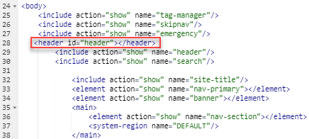 example of where to add a new header tag