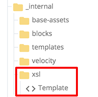 xsl template in folder tree