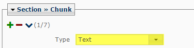 Select text chunk type
