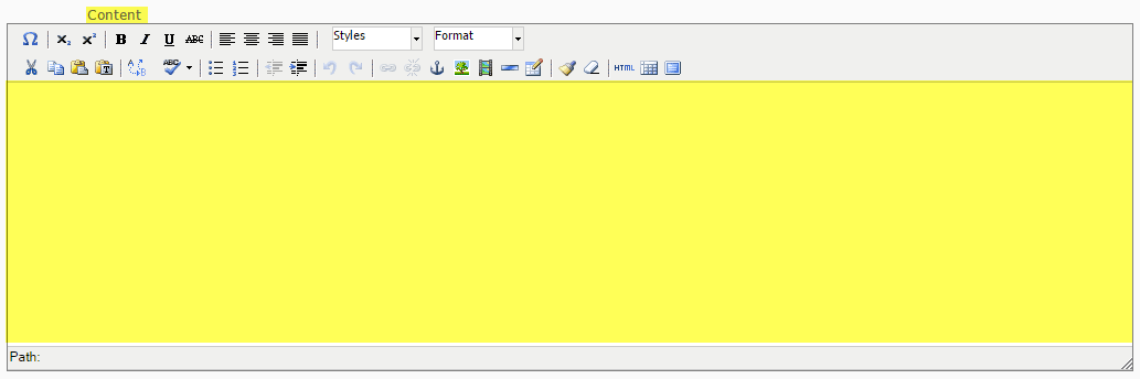 Text editor for text content
