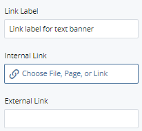 text banner link and link label