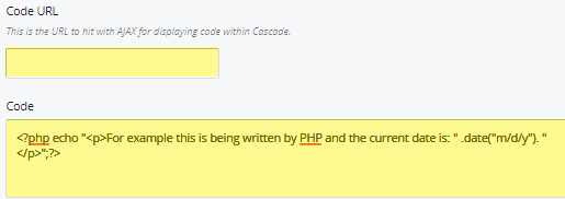 code URL or code