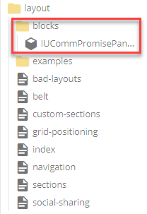 promise panel block in folder tree