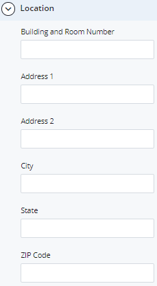 event location fields