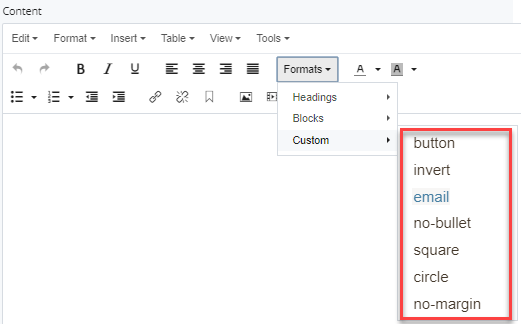 custom selections in dropdown