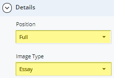 image position and essay type