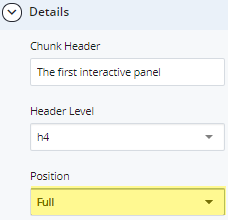 interactive panel position