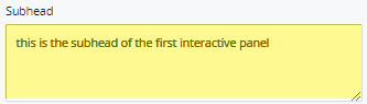 interactive subhead field