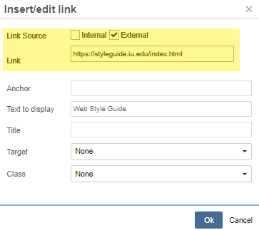 internal/external link