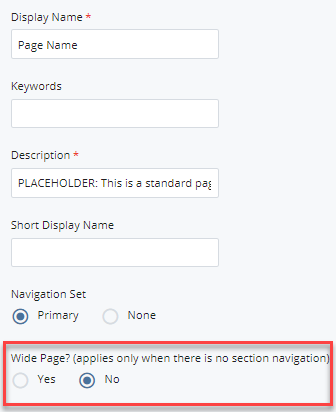 new page wide page selection