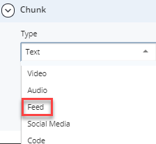 feed chunk type selection